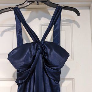 Women's blue floor length dress